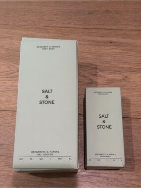 Salt & Stone Bergamot & Hinoki SET-Body Wash & Deoderant